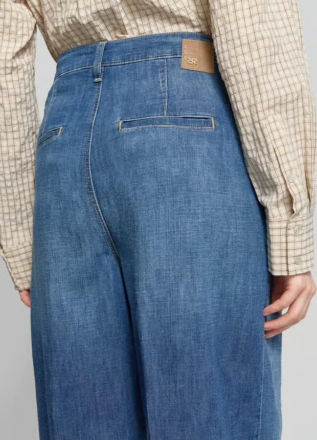 RAFFAELLO ROSSI wide fit jeans met linnen model 'Mayla'
