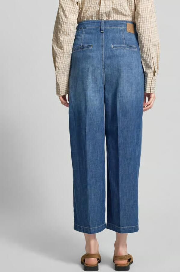 RAFFAELLO ROSSI wide fit jeans met linnen model 'Mayla'