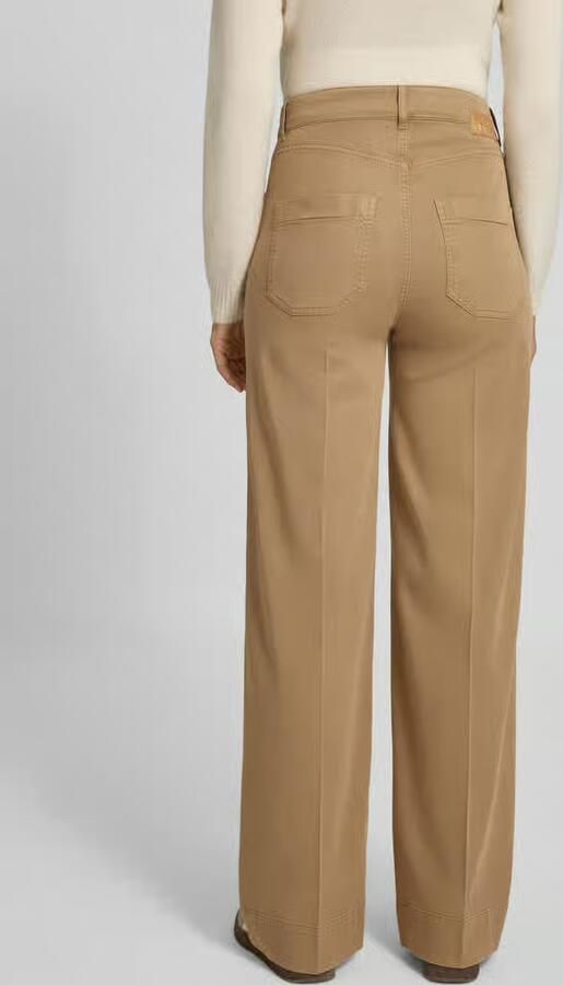 RAFFAELLO ROSSI Wide leg broek van viscosemix model 'MIRU'