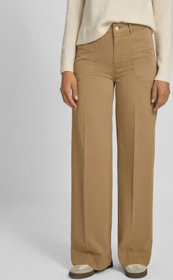RAFFAELLO ROSSI Wide leg broek van viscosemix model 'MIRU' - Foto 2