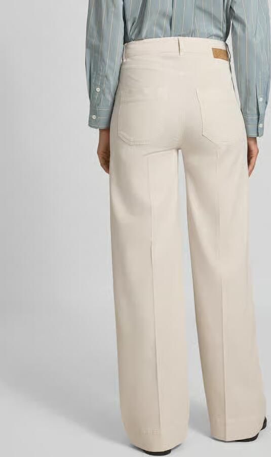 RAFFAELLO ROSSI Wide leg broek van viscosemix model 'MIRU'