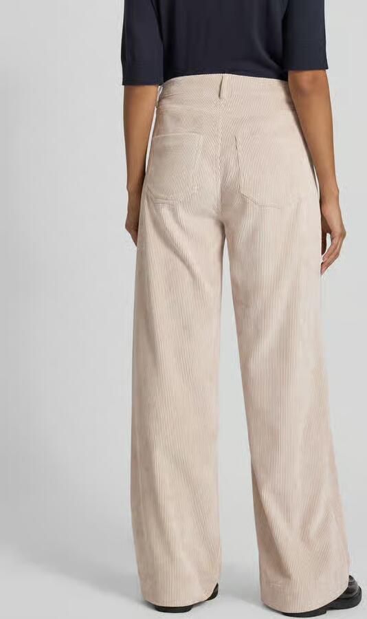 RAFFAELLO ROSSI Wide leg corduroy broek met opgestikte steekzakken model 'MIRU'