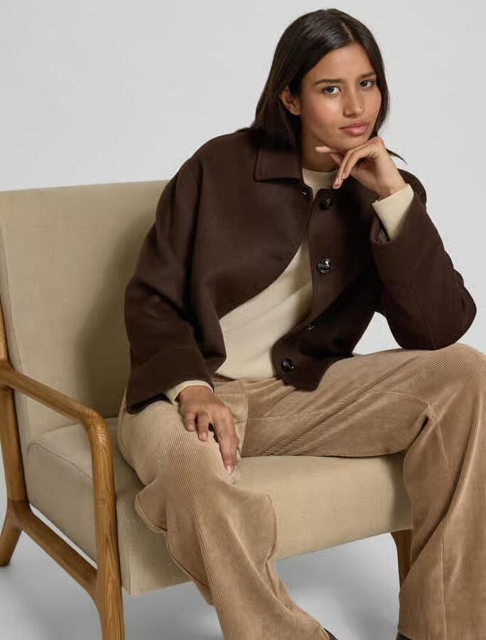 RAFFAELLO ROSSI Wide leg stoffen broek met structuurmotief model 'ELAINE' - Foto 2