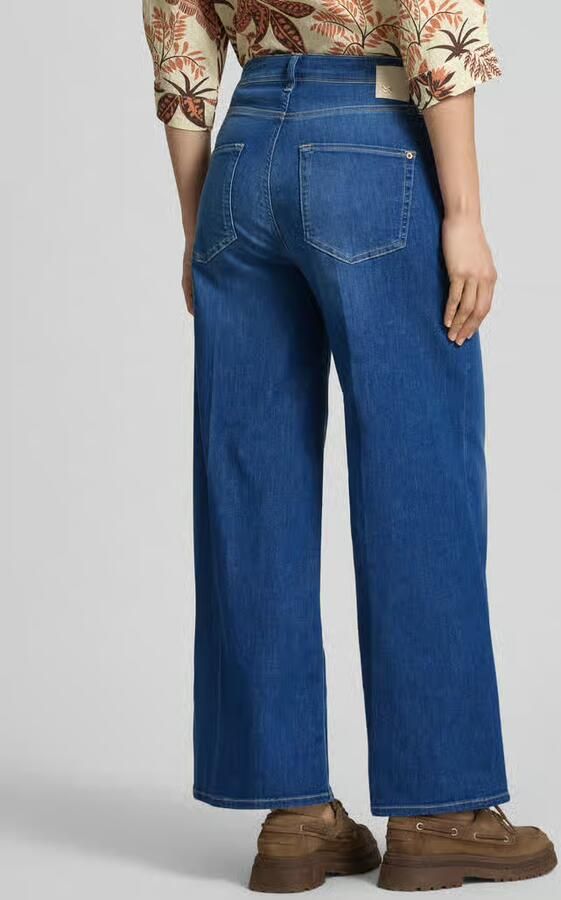 RAFFAELLO ROSSI Wide leg jeans in verkorte pasvorm model 'SVENTY 7 8'
