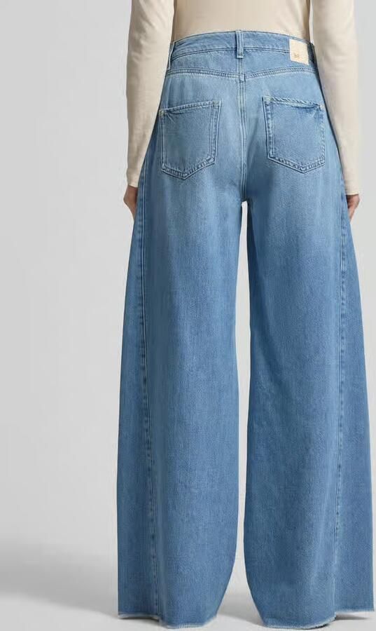 RAFFAELLO ROSSI Wide leg jeans met franjes model 'SENA'