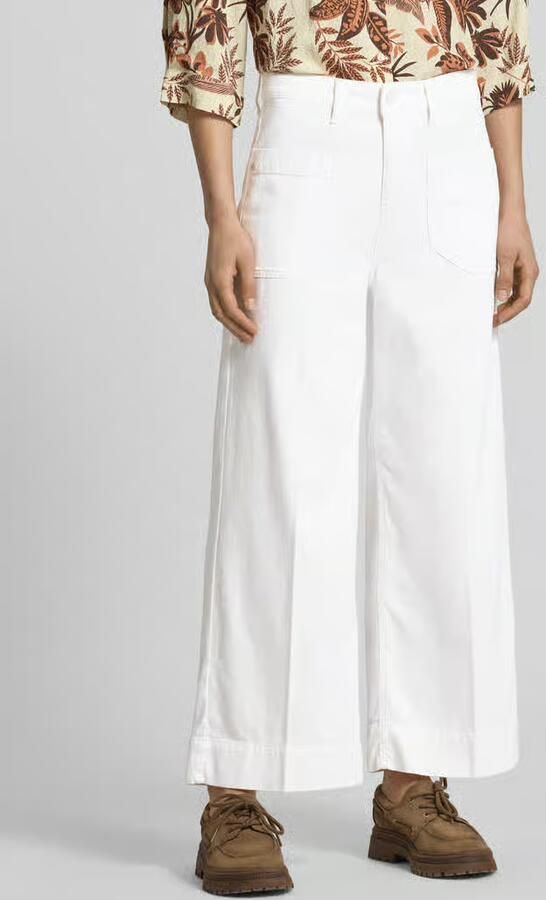 RAFFAELLO ROSSI Wide leg jeans met opgestikte zakken model 'MIRU'
