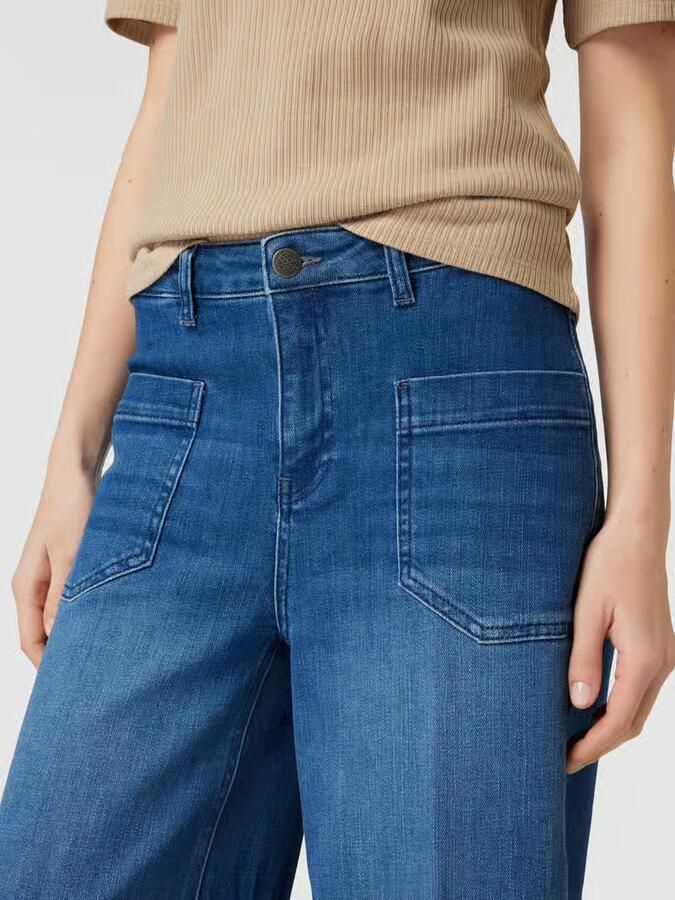 RAFFAELLO ROSSI Wide leg jeans met persplooien model 'MIRU'