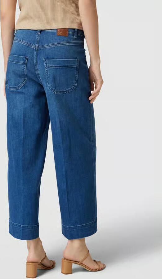 RAFFAELLO ROSSI Wide leg jeans met persplooien model 'MIRU' - Foto 3