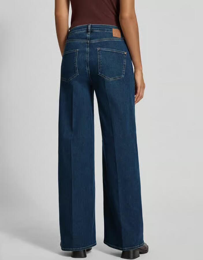 RAFFAELLO ROSSI Wide leg jeans met persplooien model 'SEVENTY'