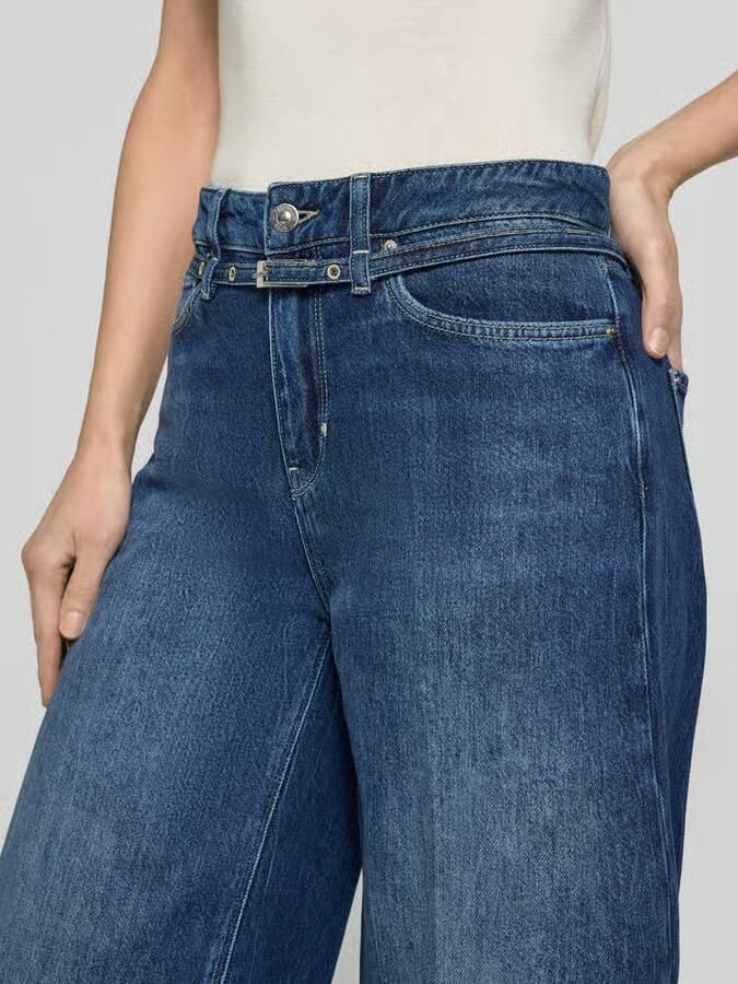 RAFFAELLO ROSSI Wide Leg Jeans met riem model 'SVENTY'