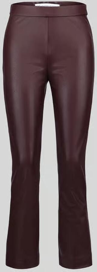 RAFFAELLO ROSSI Wide leg kunstleren broek van viscosemix model 'MACY'