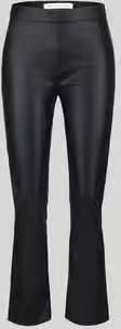 RAFFAELLO ROSSI Wide leg kunstleren broek van viscosemix model 'MACY'