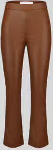 RAFFAELLO ROSSI Wide leg kunstleren broek van viscosemix model 'MACY'