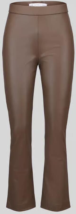 RAFFAELLO ROSSI Wide leg kunstleren broek van viscosemix model 'MACY' - Foto 5