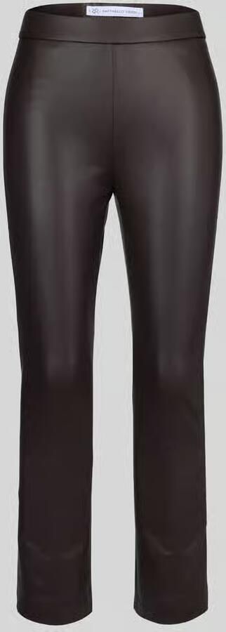 RAFFAELLO ROSSI Wide leg kunstleren broek van viscosemix model 'MACY'