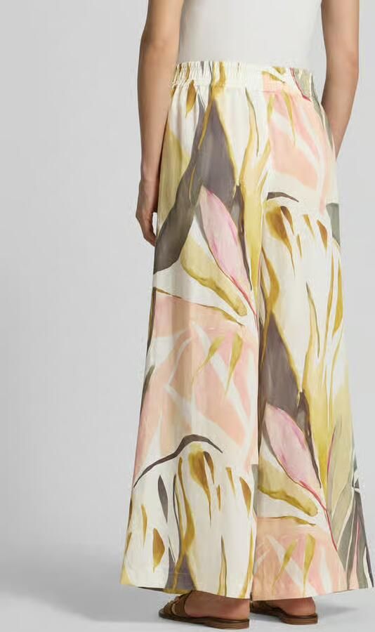 RAFFAELLO ROSSI Wide leg stoffen broek in all-over look model 'LIZETT' - Foto 3