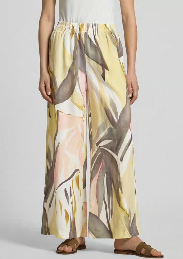 RAFFAELLO ROSSI Wide leg stoffen broek in all-over look model 'LIZETT' - Foto 2