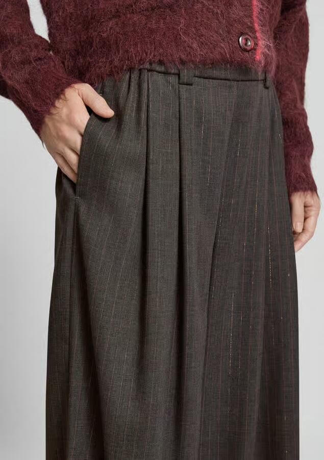 RAFFAELLO ROSSI Wide leg stoffen broek met bandplooien model 'DOMINIQUE'