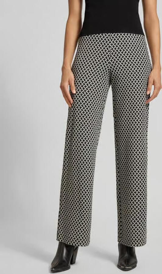 RAFFAELLO ROSSI Wide leg stoffen broek met elastische band met label model 'ELAINE' - Foto 2