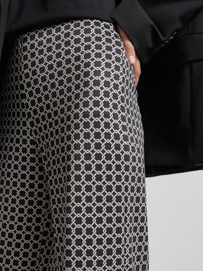 RAFFAELLO ROSSI Wide leg stoffen broek met elastische band model 'ELAINE'
