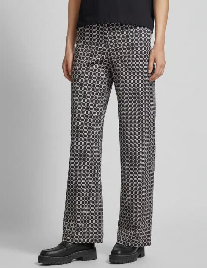 RAFFAELLO ROSSI Wide leg stoffen broek met elastische band model 'ELAINE' - Foto 2