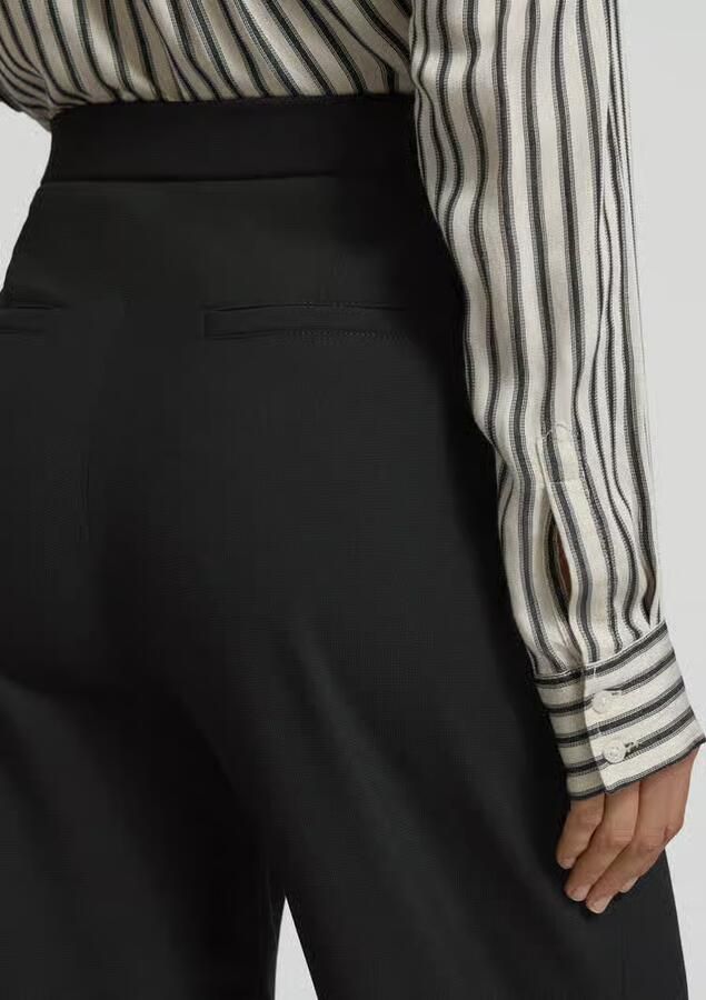 RAFFAELLO ROSSI Wide leg stoffen broek met structuurmotief model 'PALINA' - Foto 2