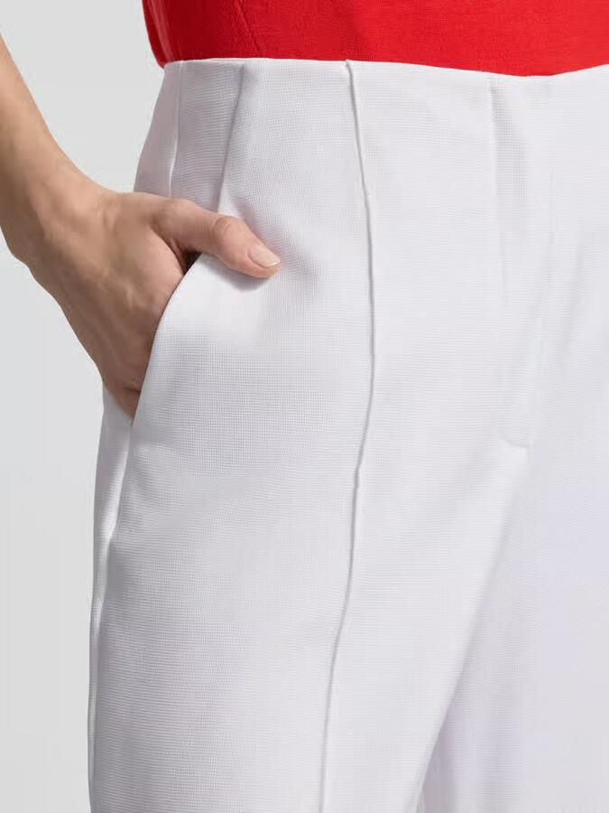 RAFFAELLO ROSSI Wide leg stoffen broek met structuurmotief model 'AGATHA'