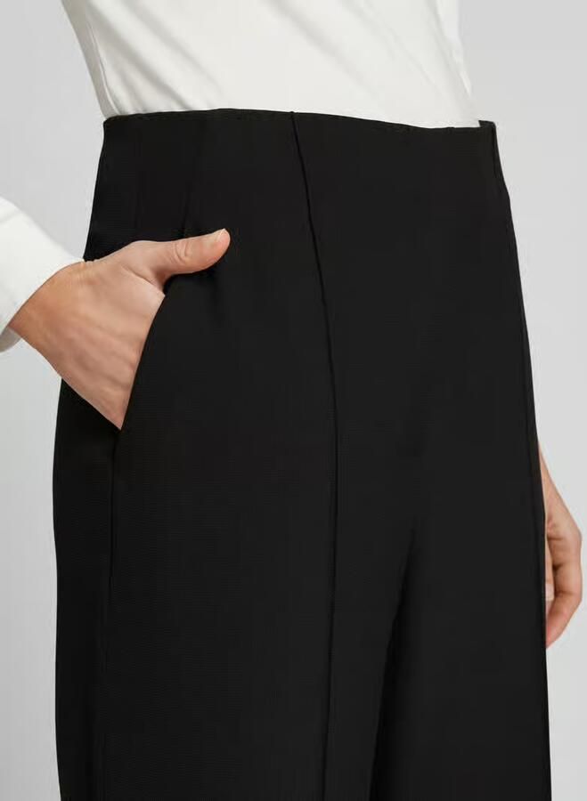 RAFFAELLO ROSSI Wide leg stoffen broek met structuurmotief model 'AGATHA' - Foto 2