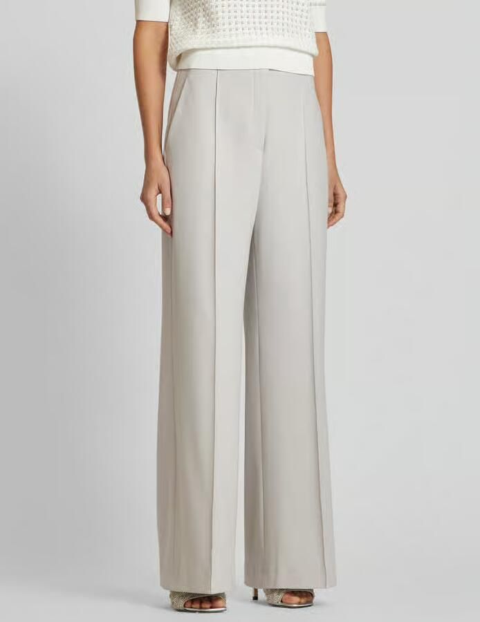 RAFFAELLO ROSSI Wide leg stoffen broek met structuurmotief model 'AGATHA' - Foto 2