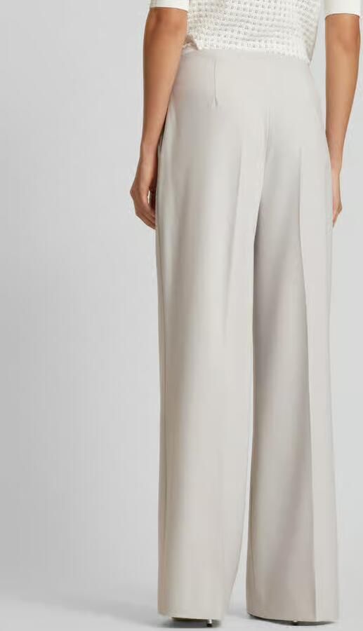 RAFFAELLO ROSSI Wide leg stoffen broek met structuurmotief model 'AGATHA'