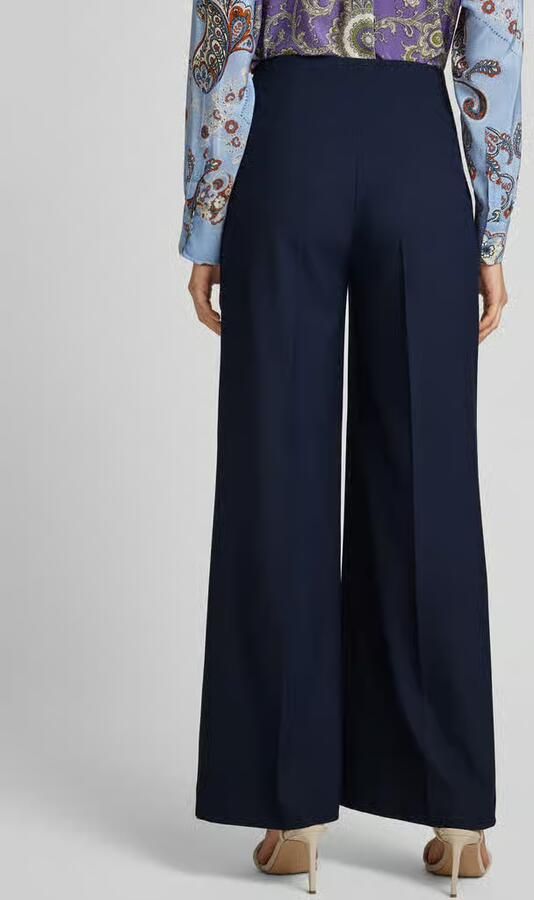 RAFFAELLO ROSSI Wide leg stoffen broek met structuurmotief model 'AGATHA' - Foto 2