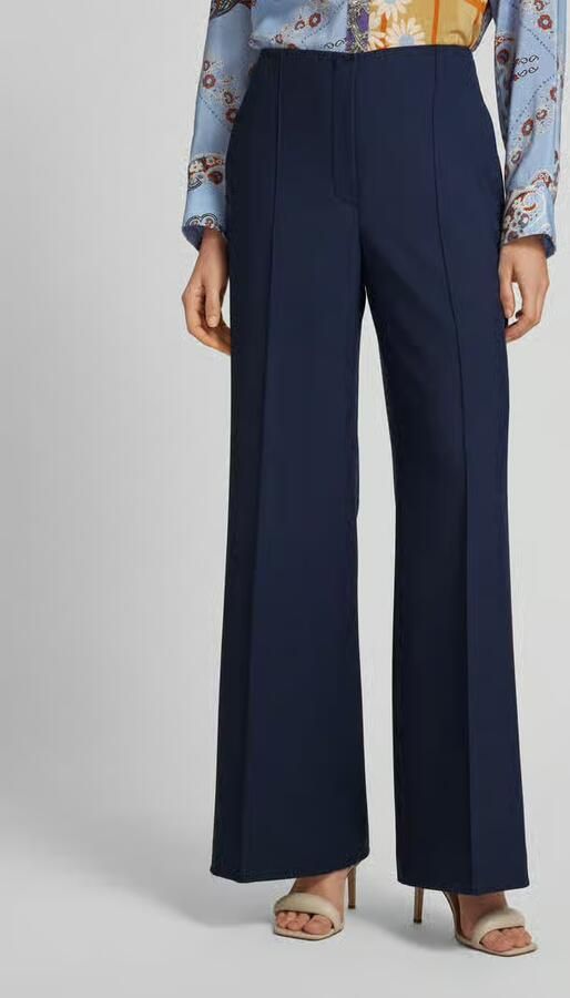 RAFFAELLO ROSSI Wide leg stoffen broek met structuurmotief model 'AGATHA' - Foto 3