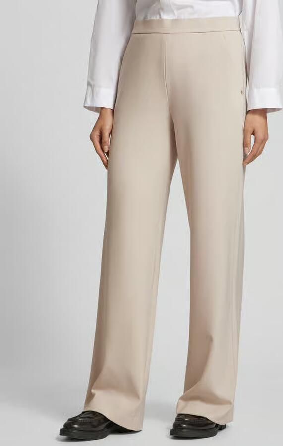 RAFFAELLO ROSSI Wide leg stoffen broek met elastische band Model 'PALINA' - Foto 3
