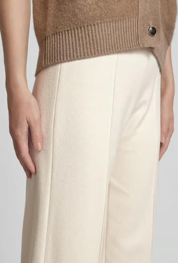 RAFFAELLO ROSSI Wide leg stoffen broek met vaste persplooien model 'ELAINE'