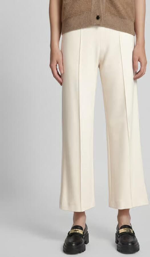 RAFFAELLO ROSSI Wide leg stoffen broek met vaste persplooien model 'ELAINE' - Foto 5