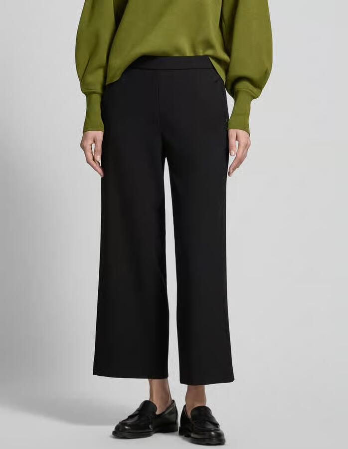 RAFFAELLO ROSSI Wide leg stoffen broek met verkort model 'PALINA' - Foto 2