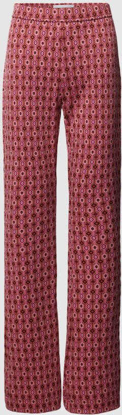 RAFFAELLO ROSSI Stoffen broek met all-over motief model 'MACY'