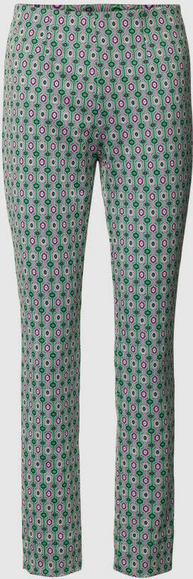 RAFFAELLO ROSSI Stoffen broek met all-over motief model 'PENNY'