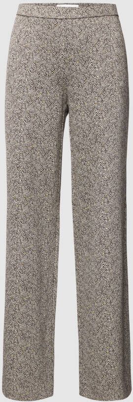 RAFFAELLO ROSSI Wide leg stoffen broek met all-over motief model 'Palina long'