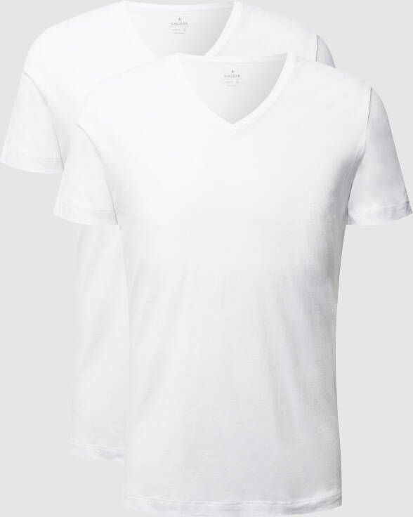 RAGMAN Body fit T-shirt van pima-katoen in set van 2