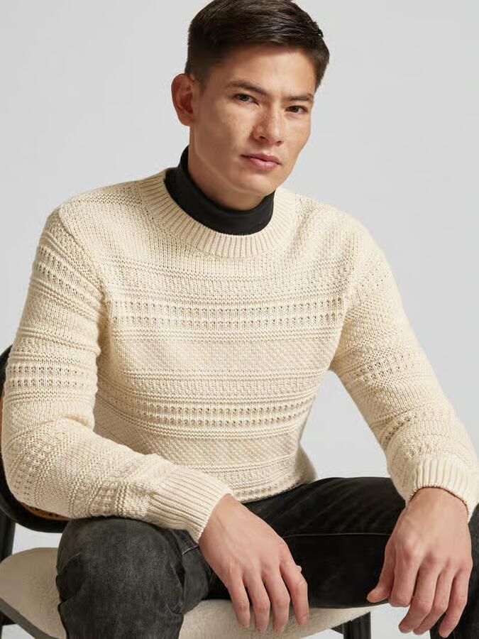 RAGMAN Gebreide pullover met ronde hals
