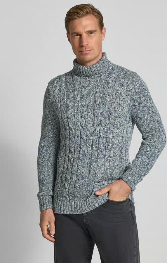 RAGMAN Regular fit coltrui met geribde boorden - Foto 2