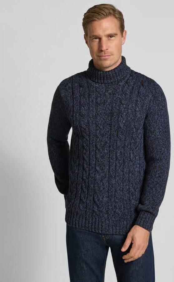 RAGMAN Regular fit coltrui met geribde boorden - Foto 2