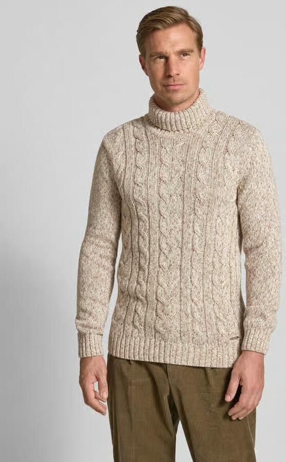 RAGMAN Regular fit coltrui met geribde boorden - Foto 2