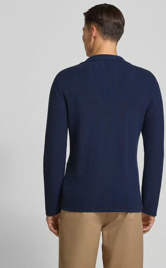 RAGMAN Regular fit gebreid jack van mix van katoen en wol