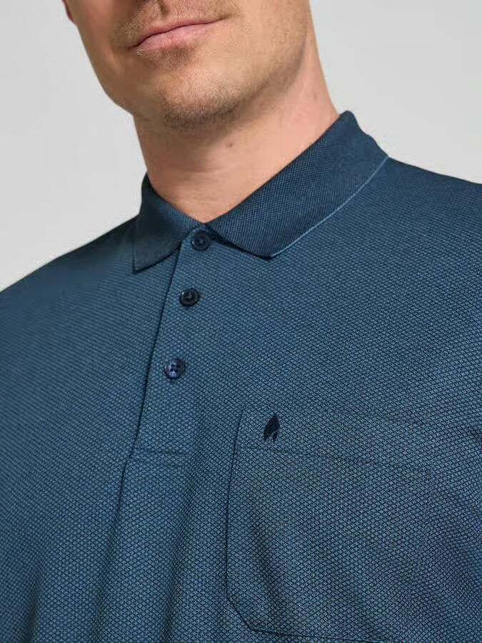RAGMAN regular fit poloshirt met knoopsluiting en borstzak
