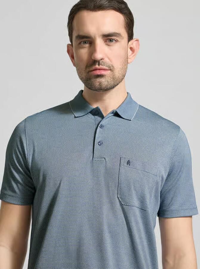 RAGMAN regular fit poloshirt met knoopsluiting en borstzak