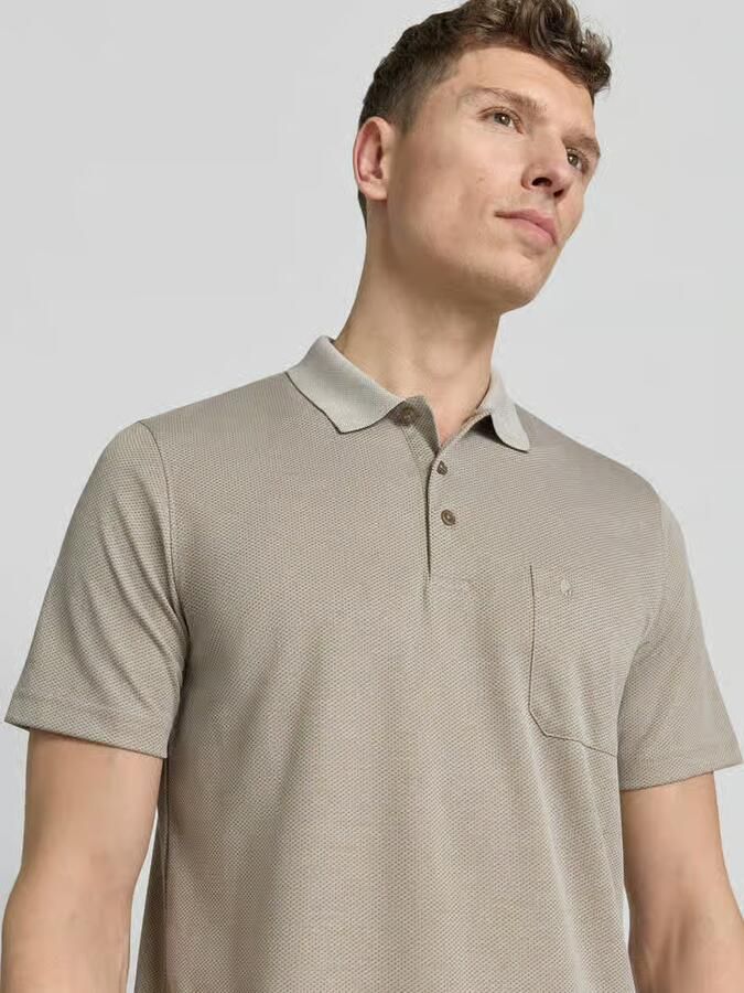 RAGMAN regular fit poloshirt met knoopsluiting en borstzak