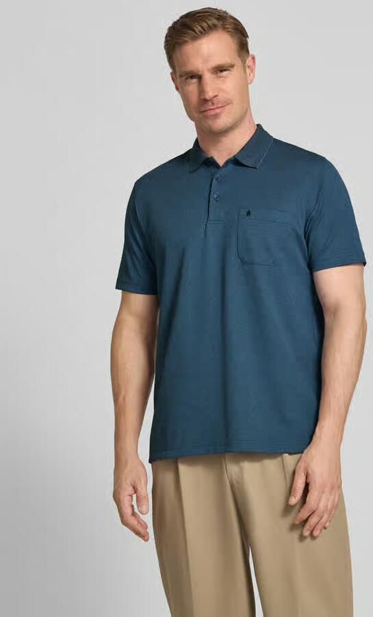 RAGMAN regular fit poloshirt met knoopsluiting en borstzak - Foto 4