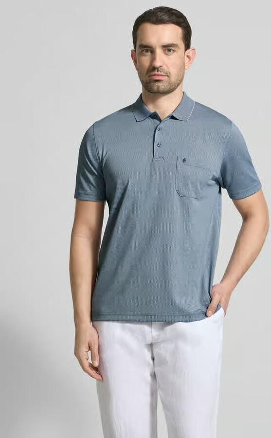 RAGMAN regular fit poloshirt met knoopsluiting en borstzak - Foto 3